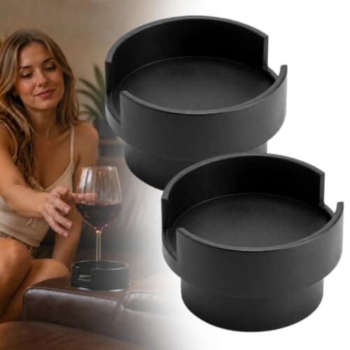2Pcs Couch Cup Holder Adapter Insert, Sofa Cup Holder for Mugs & Tumblers, Universal Sofa Drink Expander Anti-Slip for Recliner & Sectional Use,Spill-Free Drink Storage on Sofas (M)