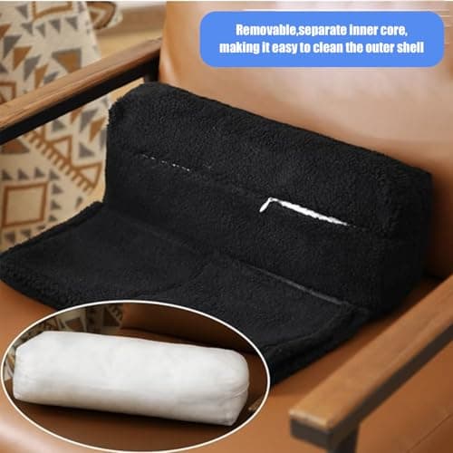 HIKENRI Neck Support Pillow,Ergonomic Pillow For Head And Neck Pillow Is Suitable For Recliners,Chair Pillow Features A Storage Pocket For Neck Relief,Cervical Spine Support,Anti-Slip Bottom(Black) — view 5