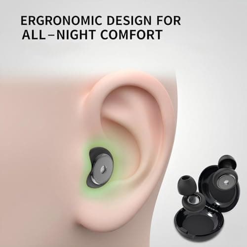 Ear Plugs for Sleeping Noise Cancelling, 45dB Noise Reduction Silicone Earplugs with Case and 4 Pairs Eartips for Studying Working Concert Travel — view 3