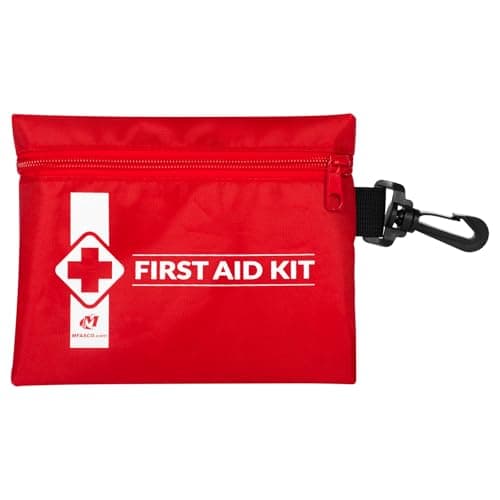 Travel First Aid Kit with OTC Medicines Compact Kit for Cruise & International Travel - Reusable & Refillable Zippered Case with Clip — view 4