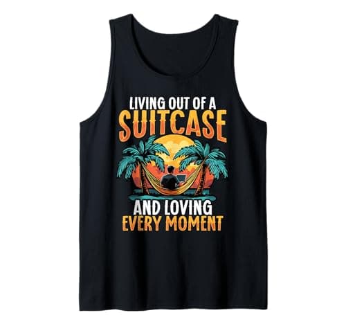 Living out of a Suitcase Digital Nomad Tank Top