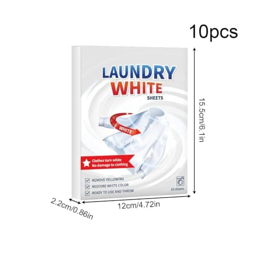 Laundry Soap Sheets, Yellow Buildup Remover, Fabric Brightener, 10 Pieces — view 6