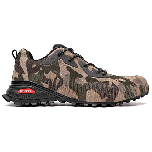 Kricely Trail Running Shoes Mens Breathable Lightweight Trainers Non-Slip Low Rise Walking Shoes（Camouflage 10） — view 4