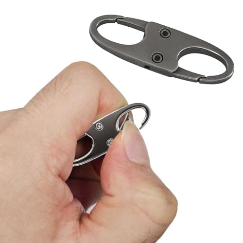 6 Pcs Zipper Clips, Anti Theft Deterrent Zipper Locks for Backpacks Small Zipper Pull Locks Zipper Lock Clips Double Opening Snap S Hooks Zippers Pull for Camping Traveling Outdoor (Iron Black) — view 3