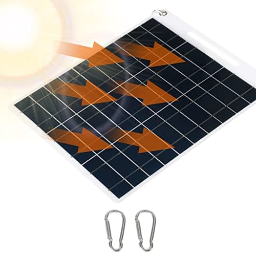 Jadeshay Solar Panel,30W 5V Solar Charger with 2 USB Ports Polycrystalline Silicon Waterproof Portable Power for Camping Climbing Hiking Travel Compatible with Smartphones and Other Electronic Devices