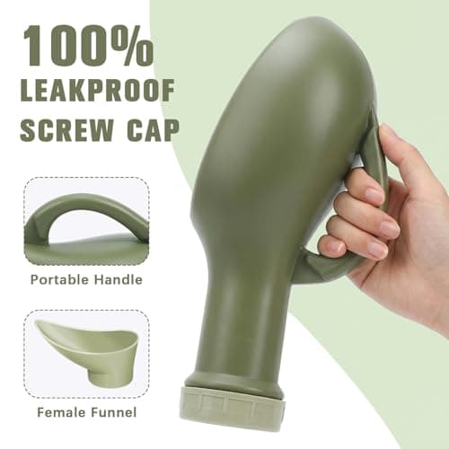 2 x Urine Bottles Male 1000ml Unisex Urinal Bottles for Men Women Portable Spill-Proof Female Pee Wee Containers with Screw for Bedridden and Elderly Car Travel Toilet Adult Kids Potty Night Pot WC — view 4