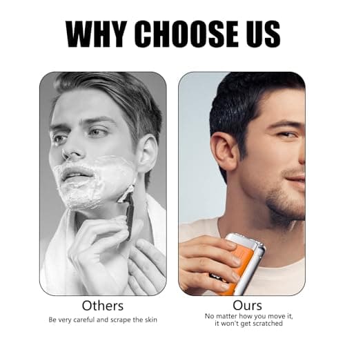 Mini Electric Razor for Men,2025 Portable Razors for Men IPX7 Waterproof,Wet & Dry Head Shaver,Shavers Cordless Rechargeable, Beard Trimmer,Magnetic Double Head Shavers for Home or Travel (Blue) — view 6