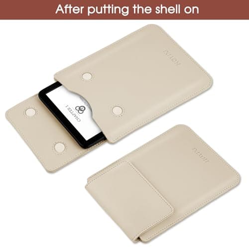 HoYiXi Universal Sleeve Case for 6.8",7" Paperwhite/Colorsoft/Signature Edition 2025 & 2021 Compatible 6.8" Kobo Clara HD/PocketBook/Tolino Protective Case for 6.8'' 7'' ebook Reader,Beige — view 6