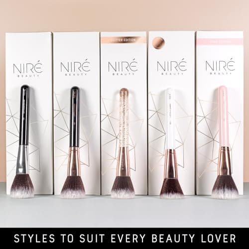 Niré Beauty Professional Makeup Brush Set, Vegan, 15pc, Black Rose Gold — view 6