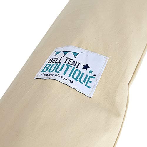 Bell Tent Boutique 285gsm Medium 100% Natural Canvas Bell Tent Awning Kit – 3.6m x 2.4m Canvas with 3 x 1.9m Pole & 8 Pegs and Guy Ropes | Includes Storage Bags — view 6