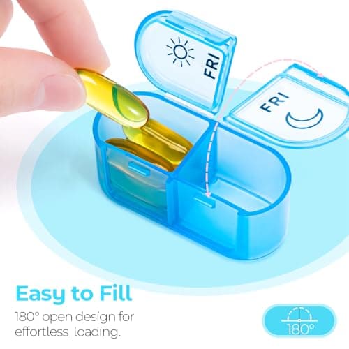Windtrace Pill Boxes 7 Day 2 Times a Day, Large Weekly Pill Organiser — view 4
