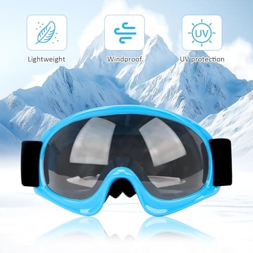 Yooyan Kids Ski Goggles Anti Fog Snowboard Goggles Ski Goggles 3-14 Years Boys Girls Snow Goggles UV Protection Fog Ski Goggles for Skiing Motorcycling Cycling Skating — view 4