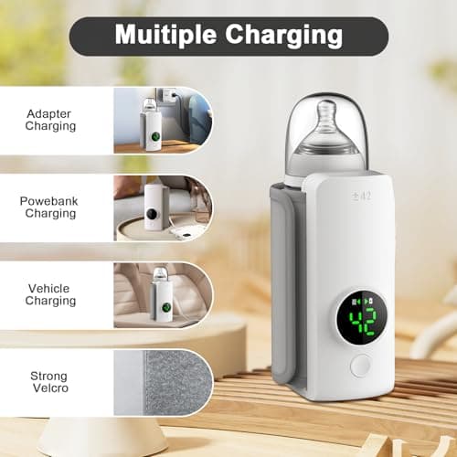 Portable Bottle Warmer,Travel-Friendly,Even Heating with 6 Temperature — view 3