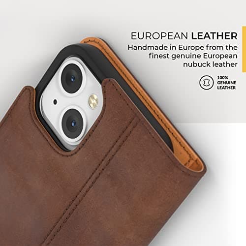 Snakehive Leather Wallet Case for iPhone 13 (Brown) — view 3