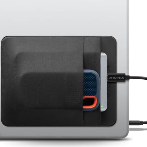 Afterplug 2-Pocket SSD & Hard Drive Holder for Laptop, Reusable 3M Adhesive