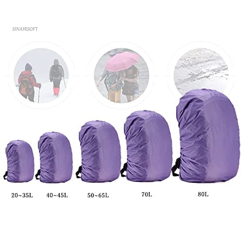 SINAIRSOFT Backpack Rain Cover 80L waterproof sunscreen Purple — view 2