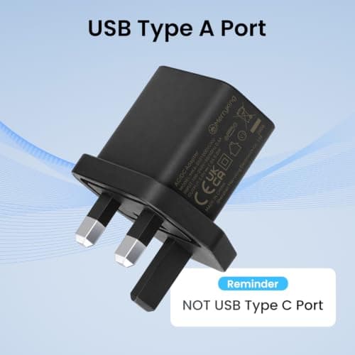 UKCA Certified USB Portable Charger, 4 Pack 5V 1A Phone Charger, USB Wall Plug for Tablets, Bluetooth Speakers, Smart Watches, MP3 Players, Headphones, etc (Black) — view 2