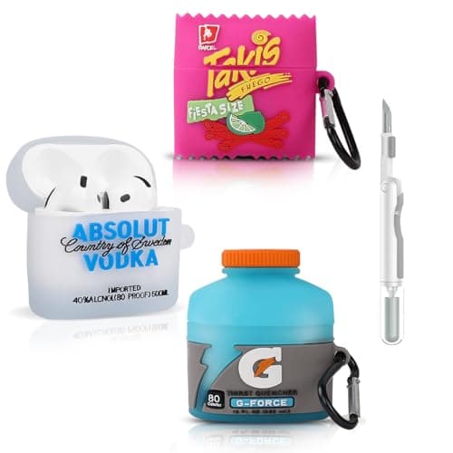 (3Pack) Case for AirPods 4 Wireless Earbuds with Cleaning Pen kit, XMBYGY Silicone Cute Cartoon Charging Case Shockproof Protective Cover and Carabiner for AirPods 4th Generation Headphones