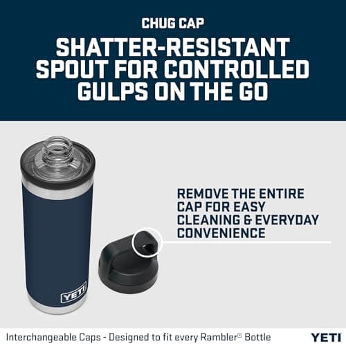 YETI Rambler 18 oz (532 ml) Water Bottle with Chug Cap, Charcoal — view 5