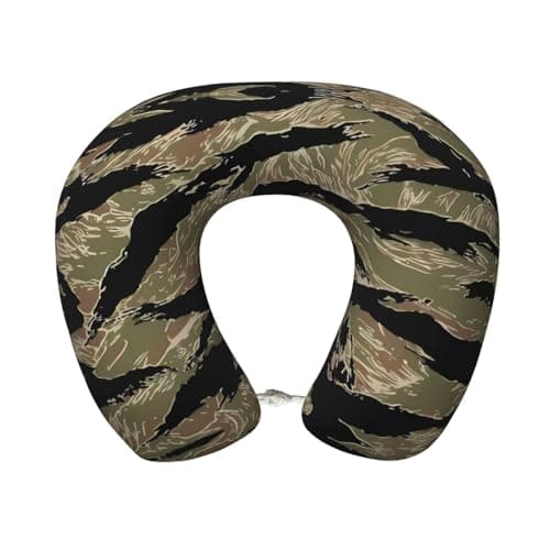 GaJher Tiger Stripe Camo U-Shaped Memory Foam Travel Pillow - Neck Support for Home, Office, Car, Airplane Travel - Lightweight