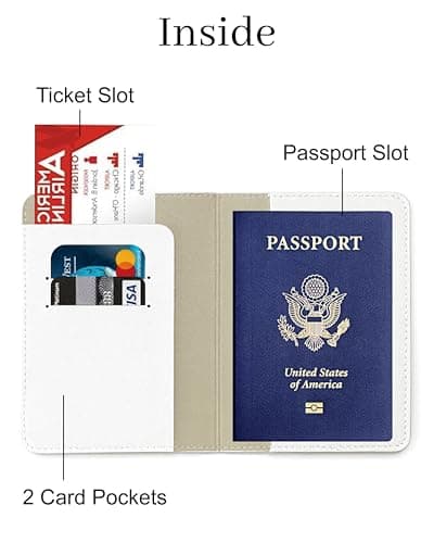 GroomBrideGifts Hubby and Wifey Passport Wallet, Wedding Gifts for Couples, Passport Holder for Travel, Honeymoon Travel Essentials, A Wifey & Hubby, 5 * 6, Minimalist — view 5