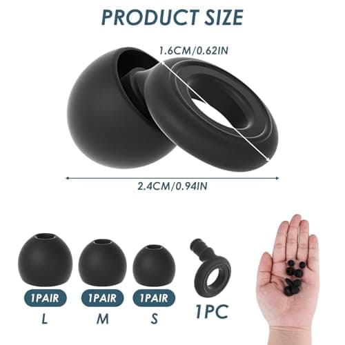 Ear Plugs Sleep, Reusable Noise-Reducing Silicone Earplugs with 4 Tips — view 2