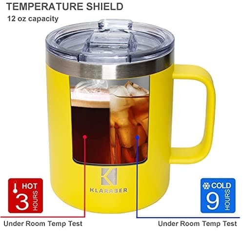 Thermal Cup, Camping Mug, Thermal Mug, Insulated Coffee Cup, 350ml, 12oz — view 3