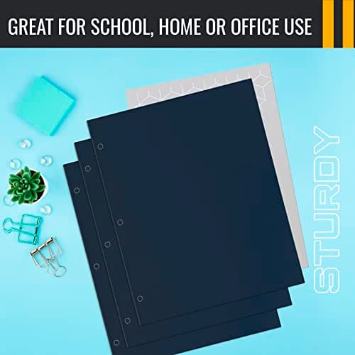 Better Office Products Two Pocket Portfolio Folders, 50-Pack, Navy Blue, Letter Size Paper Folders, by , 50 Pieces, Dark Blue — view 5