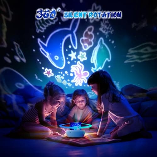 Diboniur Baby Night Light Projector Night Light Kids, 22 Films+20 Lullabies, Baby Sensory Lights for Autism, Star Projector Light for Kids Bedroom, Rechargeable Baby Lights Projector (Angel) — view 6
