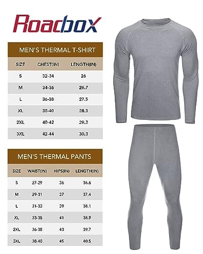 Roadbox Men's Thermal Underwear Set, Fleece Lined Base Layer Long Johns — view 6