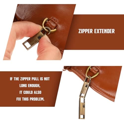 DIVINA VITAE 8PCS Zip Pull, 4 Colors Replacement Zipper Pull Repair Kit Universal Zipper Fixer Repair Accs for Luggage Clothing Suitcase Purses Zipper — view 6