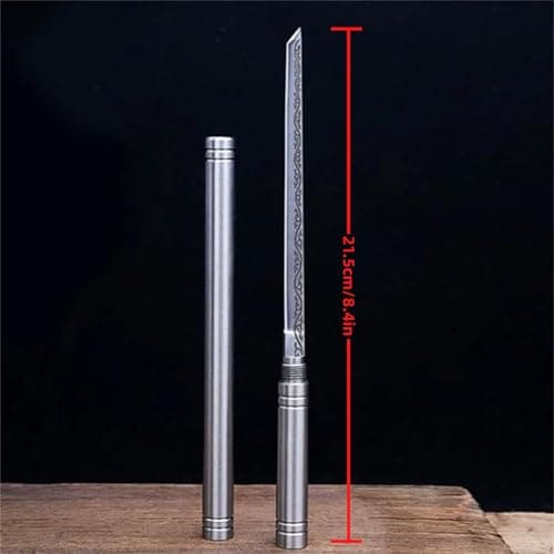 Portable Stainless Steel Fruit Knife with Sheath for Outdoor Camping Silver — view 6