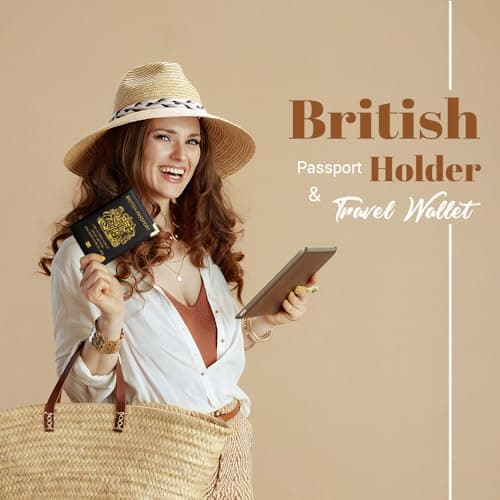 BMLIMITED BML Luxury Black British Passport Holder & Travel Wallet RFID Blocking Premium PU Leather Men, Women & ID/Cards The Royal Elegance — view 2