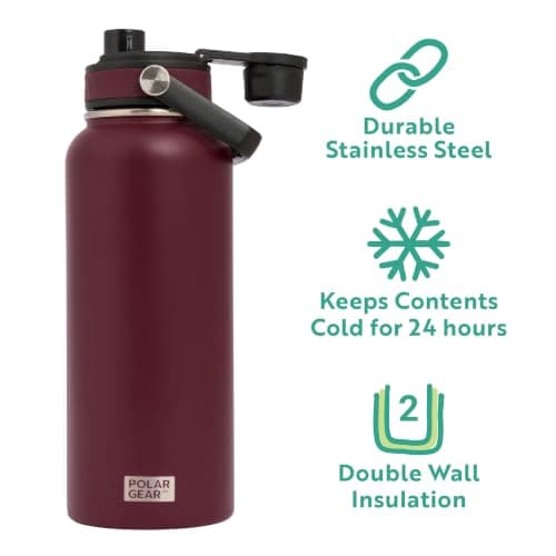 Polar Gear 1L Insulated Water Bottle, Stainless Steel Leak-Proof + Chug Cap — view 5