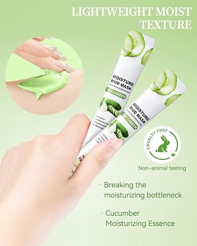Clay Face Mask Kit-12Pcs Cucumber Clean Clay Facial Masks Set for Women — view 5
