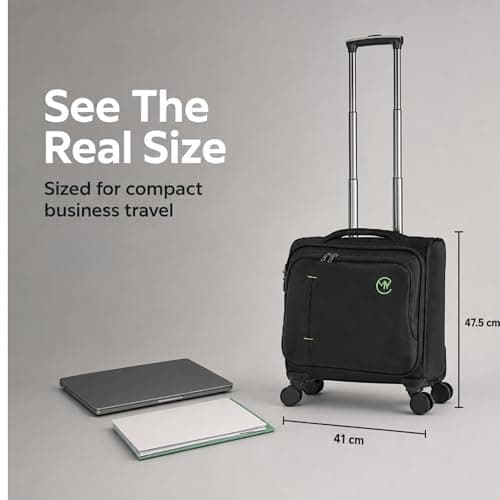RMW Business Laptop Bag 15.6" Water Resistant Pilot Briefcase Durable — view 2