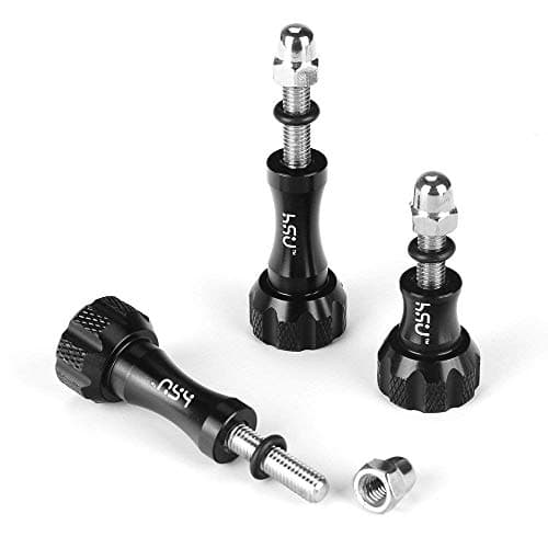 HSU 3PCS Aluminium Alloy Thumbscrew Set for Action Camera Accessory (Black) — view 2