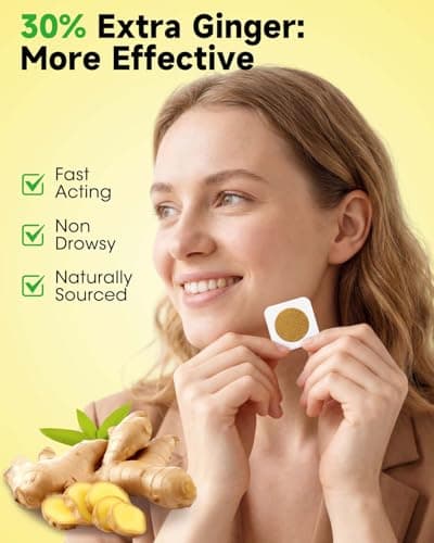 MQ Motion Sickness Patches, 28 Pcs Ginger Flavor Travel Sickness Patches Non Drowsy Anti Nausea Patches Sea Sickness Patches for Cruise, Car, Plane — view 2
