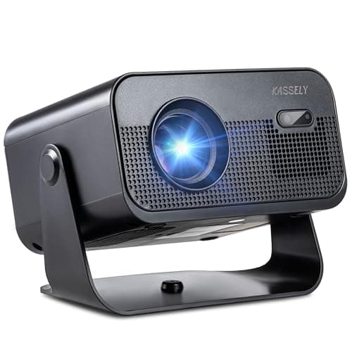 Portable Mini Projector, 720P Native HD with WiFi 6 & Bluetooth 5.2, 4K
