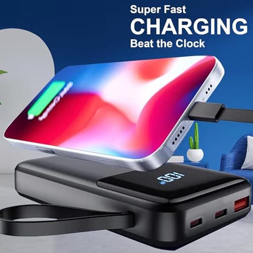 10000mAh Power Bank, Fast Charging Portable Charger with LCD — view 2