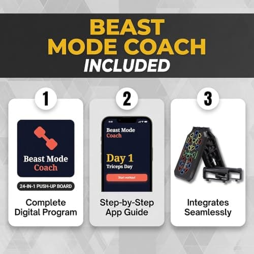 Beast Mode Gear Push Up Board 24 in 1, Resistance Band, Foldable, Home Gym — view 2