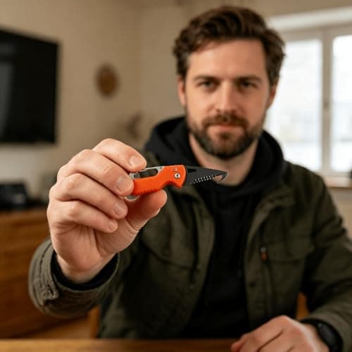 Utility Pocket Box Opener, Portable Stainless Steel Folding Cutter with Key Ring, Mini Lightweight EDC Gadgets Pocket Multi Tool for Outdoor Camping Hiking Packaging Craft DIY Use — view 4