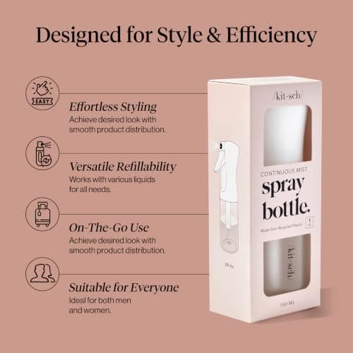Kitsch Fine Mist Spray Bottle for Hair 150 ml - White — view 3