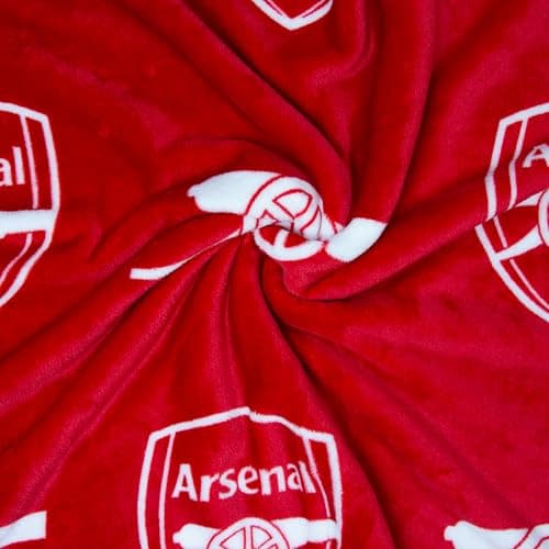 Arsenal FC Officially Licensed Fleece Throw Blanket | Super Soft, Football Combo Design | Warm Super Soft Feel Red Throw | Perfect for Home, Bedroom, Sleepovers & Camping — view 3