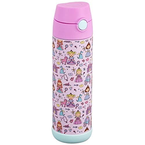 Snug Kids Flask - Stainless Steel Insulated Water Bottle with Straw for Children/Toddlers (Girls/Boys) - Princess, 500ml