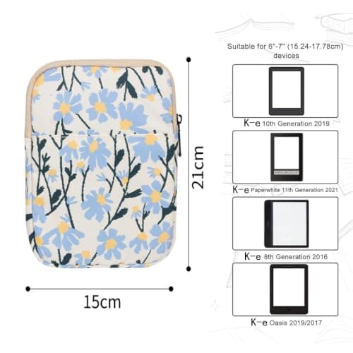 Universal 6-7" E-Reader Sleeve Bag for K-e Paperwhite Kobo Daisy — view 2