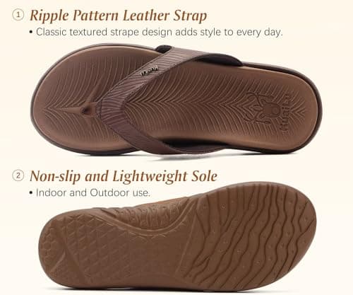 KuaiLu Womens Arch Support Flip Flops Yoga Mat Cushioned Orthopedic Sandals — view 5