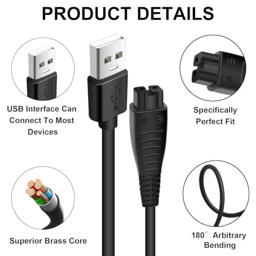 2 Pack USB Charging Cable, 4.8V Replacement Charger Lead — view 4