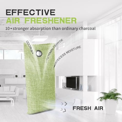 CLEVAST Bamboo Charcoal Air Purifying Bags (6×75g), Removes Odors and Moisture, Nature Fresh Air Purifier Bags, Deodorizer Eliminator, Purifier for Closet, Shoe, Large Room, Car Air freshener — view 4