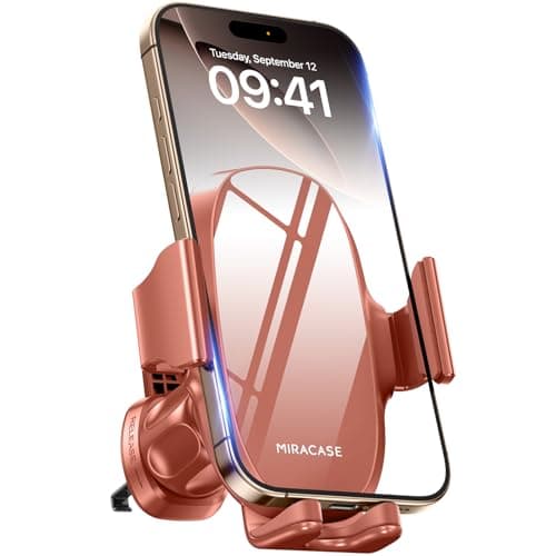 miracase 2nd Generation Car Phone Holder, Air Vent Phone Holder for Cars 360° Rotation, Universal Mobile Phone Mount Automobile Cradles for Vent Van iPhone 17 16 15 14 Pro Max 13 12 11 Samsung